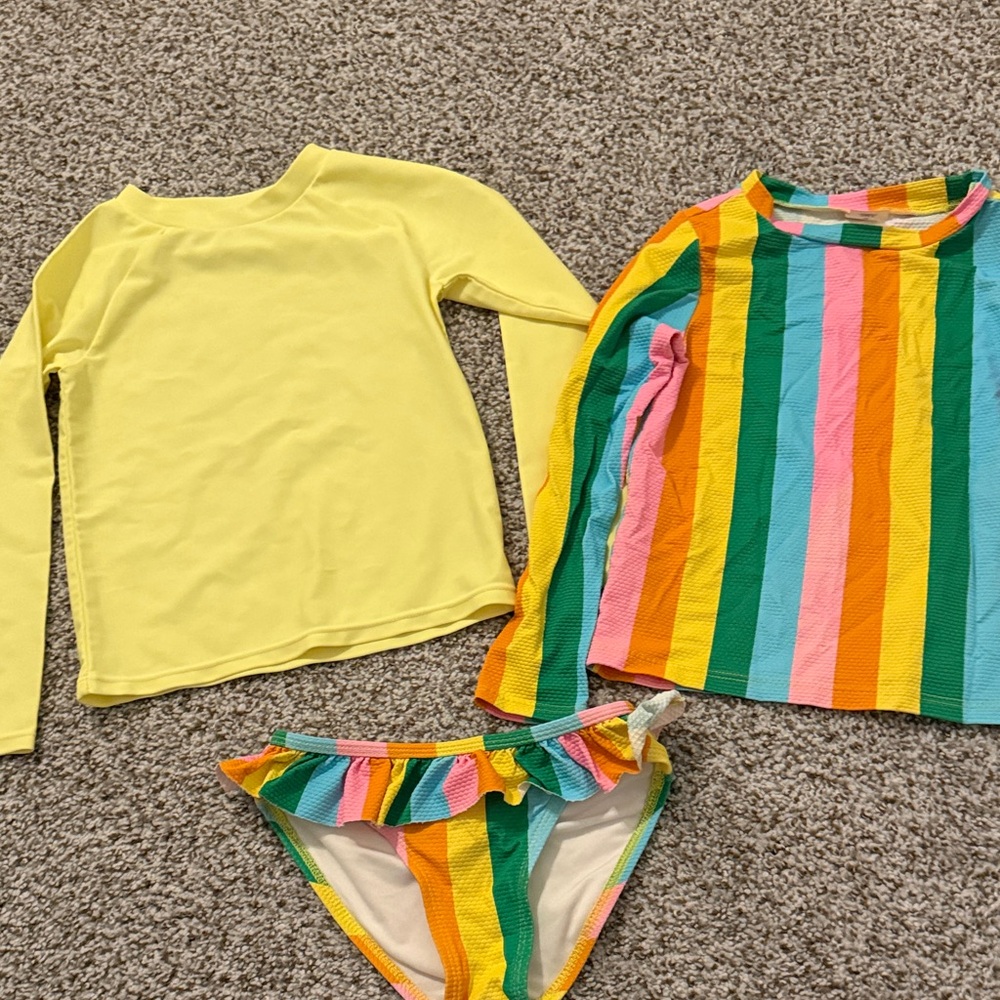 Old Navy Vibrant Striped Kids Swim Set